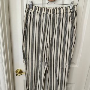 Marine Layer Allison Pant White/Navy Stripe Style 10185 Casual Blue Size Small